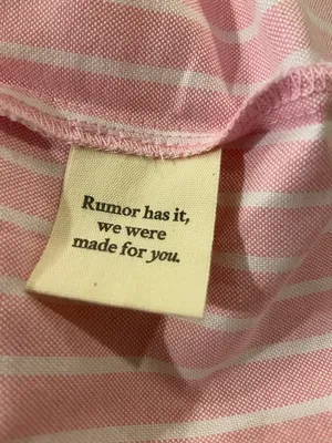 NWT Rumored Pink White Stripes Button Down Long Sleeve Cotton Shirt Size Small thumbnail 4