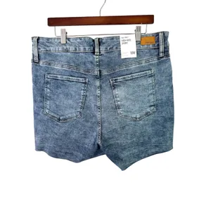 True Craft Denim‎ Shorts High-Rise Distressed Blue Wash Plus Size 18W thumbnail 6