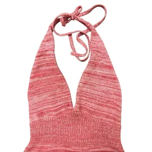 $320 Asta Resort Fifi Mini Dress pink knit S thumbnail 3
