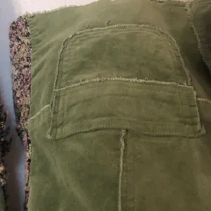 Anthropologie One Girl Who Olive Green Corduroy Career Blazer M Textured Trim thumbnail 6