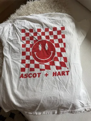 Ascot + Hart sz XL smiley tee shirt 100% cotton thumbnail 3