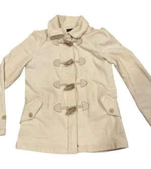 Ralph Lauren corduroy toggle jacket front horn-and-loop closure size XS beige thumbnail 1