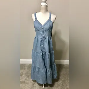 NWT Levi’s Sabine denim tiered Prairie dress thumbnail 4