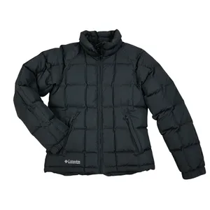 COLUMBIA Duck Down Puffer Jacket Women M Black Full Zip Light Everyday Travel thumbnail 3