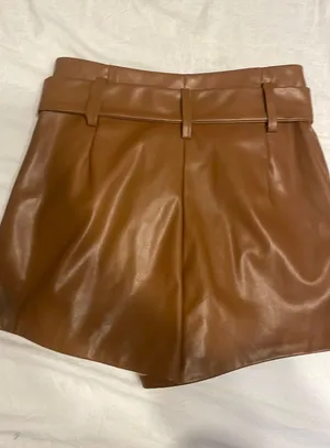 DO+BE Brown Leather Shorts thumbnail 3