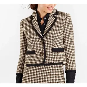 Brooks Brothers Checked Tweed Cropped Jacket thumbnail 3