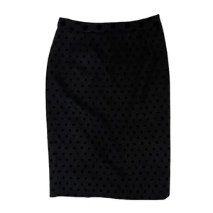 Boden $98 Polka Dot 2 6 Freya Wool Blend Wiggle Skirt Pencil Black Velvet Gray thumbnail 3