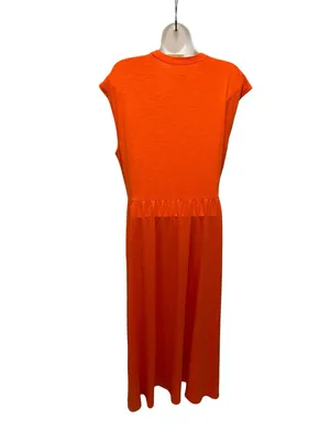 Boden Chloe Notch Jersey Midi Dress Sz 10 Dk Orange Sleeveless Date Night thumbnail 7