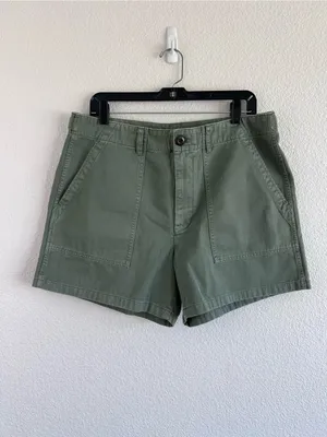 NWT Madewell Women's Relaxed Fatigue Shorts Woven Cotton Distant Grove thumbnail 2