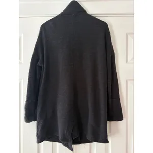 Free People Black Boucle Double‎ Breasted Cardigan Jacket Shawl Collar Womens S thumbnail 4