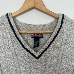 Vintage Jantzen V-Neck Knit 80s Pullover Grandpa Sweater thumbnail 3