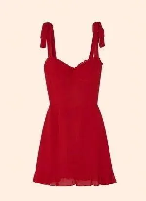 1HR SALE ⚡Reformation Christine Dres (Lipstick) thumbnail 1