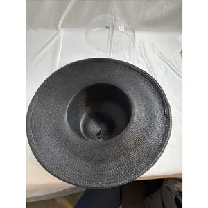 Nike Women's ROC Black Church Hat with Bow Size 6 1/2 Wide Brim thumbnail 6