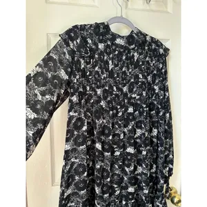 Free People These Dreams Ruffled Floral Long Sleeve Mini Dress - XS thumbnail 2