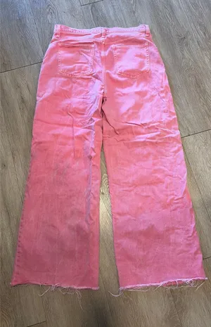 Gap Pink High-Rise Wide-Leg Jeans thumbnail 1