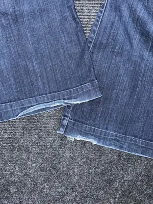 7 For All Mankind Dojo Low Rise Trouser Flare Leg Jeans 28 (30x30) USA Made flaw thumbnail 12