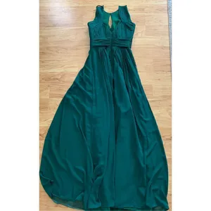 Green bridal dress made of honor size 0 by dessy collection thumbnail 7