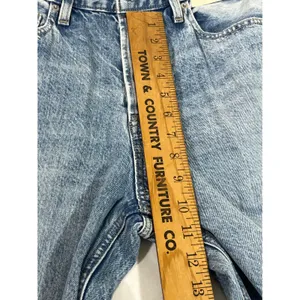 Universal Threads Denim Jeans Women 10R Medium Wash Distressed Patchwork‎ Baggy thumbnail 4