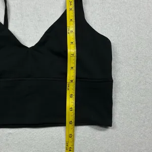 Lululemon Black Longline Sports Bra Strappy Back Women’s Small Medium thumbnail 5