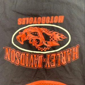 Harley Davidson women's 3x Black Orange Logo Tank hog biker ride mesh moto thumbnail 2