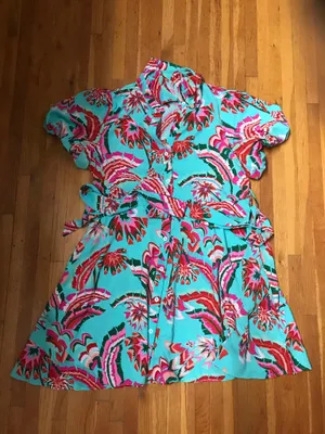 Boutique NWOT Flirty Dreamer Jade Satin Mini Dress Sz M thumbnail 4