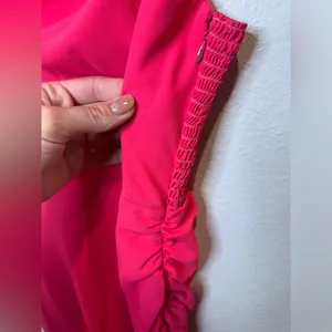 Amanda Uprichard Pink Cowl Neck Ruched‎ Asymmetrical Hem Dress Size S thumbnail 5