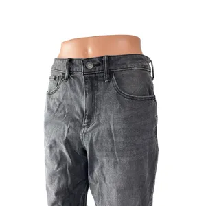 Hollister Curvy High Rise Women's Black Washed Cropped Mom Denim Jeans Size 5S thumbnail 3