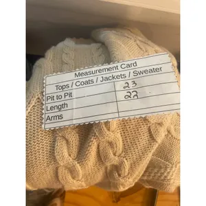 April Cornell Open Cardigan Medium Cream Wool Waterfall Wool Blend Cable Knit thumbnail 9