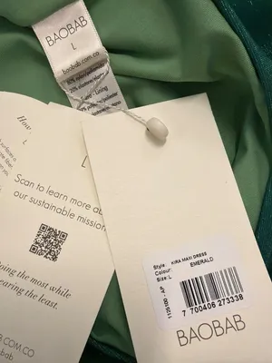 Baobab Kira Maxi Dress in Emerald Green Size Large thumbnail 7