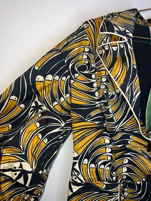 Farm Rio Toucan Spirals Blazer NWT Off White Tropical Print Jacket‎ S thumbnail 11