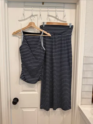 OGL stripe skirt set Blue thumbnail 3