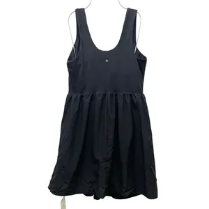 NWT Halara Breezeful Square Neck Active Dress M Black Built In Shorts Pockets thumbnail 3