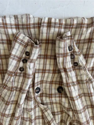 Reformation Verano Cream Plaid Linen Blazer Size XS thumbnail 5