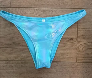Aerie Metallic Low Rise Cheeky Bikini Bottoms S thumbnail 1