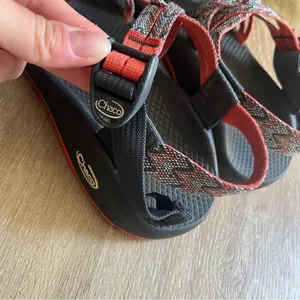 Chaco Strappy Sandals Navy Peach thumbnail 2