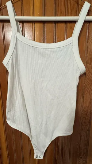 American Eagle Bodysuit Ribbed White thumbnail 1
