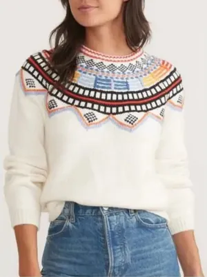 Marine Layer Archive Lomas Sweater Ivory Multi S thumbnail 1
