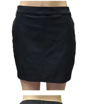 Aur Golf Black Skirt Shorts 4 Pocket Skort Zip Side Above the Knee Womens 10 thumbnail 1