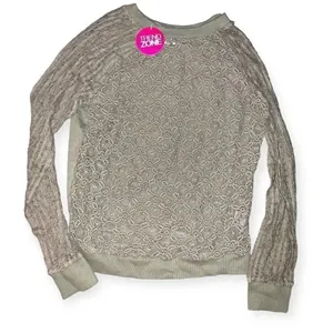 DONATED BONGO Crochet long sleeve shirt thumbnail 1