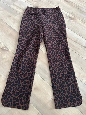 Anthropologie MAEVE Leopard Cheetah Crop Slim Pants Sz 2 thumbnail 5