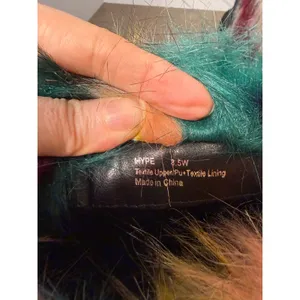 Bellini Hype Faux Fur Boots Rainbow Festival Y2K Statement Winter‎ Women's 8.5 thumbnail 10