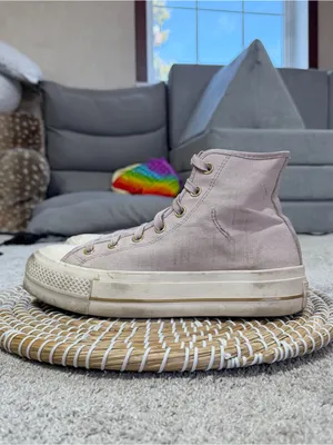 Converse All Starts Women’s Chuck Taylor Seasonal Lift Platform Sneakers Pink 8 thumbnail 5