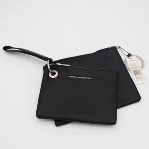French Connection Lara Pebble Double Slim Pouches Wristlet Black thumbnail 2