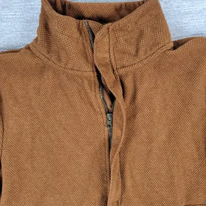 Avalanche Fleece Womens Small Rust Brown Quarter Zip Textured Pullover Top thumbnail 15