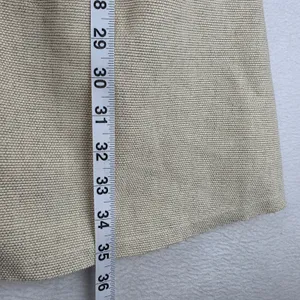 Banana Republic Beige Cotton Linen Peplum Sleeveless Dress Pockets Size 6 thumbnail 15