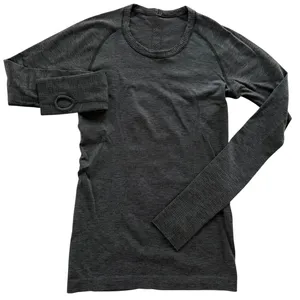 Lululemon Swiftly Tech Long Sleeve Crew 6 ORIGINAL Fit Heathered Dark Slate Grey thumbnail 2