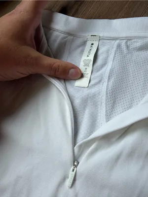 Athleta White Form Fitting Short Sleeve Half Zip Athletic Polo XS thumbnail 4
