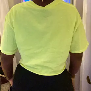 Nickelodeon Lime Green Crop Top with Orange Logo thumbnail 3