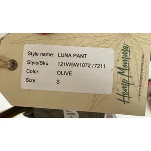 Hemp Momma Luna Pant Olive Green High Waist Pleated Trousers Small 121W5W1072 thumbnail 7