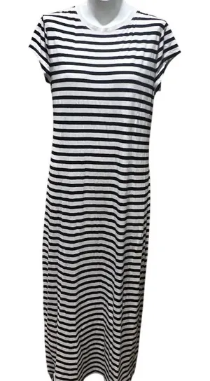 A New Day Women's Striped Maxi Dress Black & White Size XL thumbnail 1